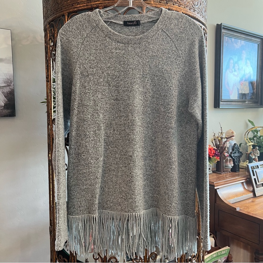Amaryllis Ladies Fringe Sweater